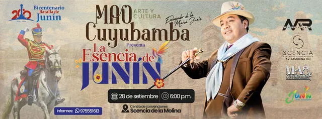 Mao Cuyubamba celebrará sus 26 años de carrera en La Molina. Foto: difusión   