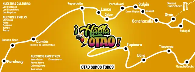 Mapa de San Mateo de Otao. Foto: difusión.