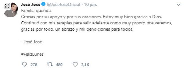 Tweet de José José