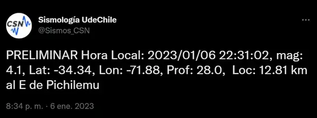Temblor en Chile Temblor en Chile