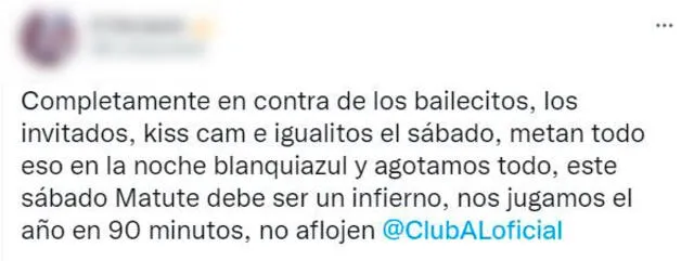 Comentarios de los hinchas aliancistas. Foto: Twitter