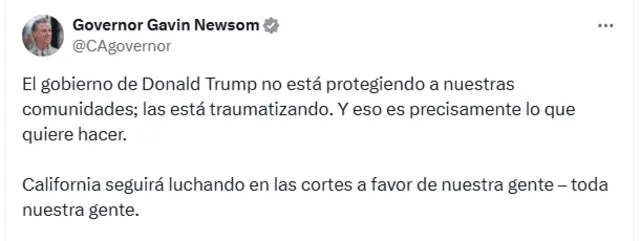 Gavin Newsom explota contra Trump y critica su injerencia en California. Gavin Newsom explota contra Trump y critica su injerencia en California.