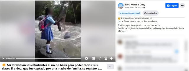  Video fue publicado el 14 de junio de 2022. Foto: captura en Facebook / Santa Marta is Crazy.&nbsp;<br><br>    