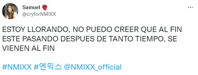 Fans anticipan debut de NMIXX de JYP. Foto: captura/Twitter