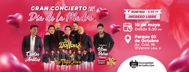 La Municipalidad de Pueblo Libre ofrecerá un concierto gratis este sábado 10 de mayo. Foto: difusión La Municipalidad de Pueblo Libre ofrecerá un concierto gratis este sábado 10 de mayo. Foto: difusión