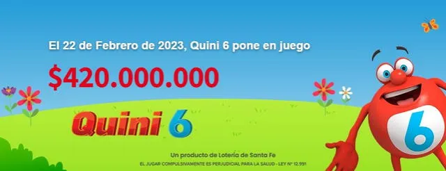  Pozo total del sorteo Quini 6 de HOY, 22 de febrero. Foto: Quini 6    