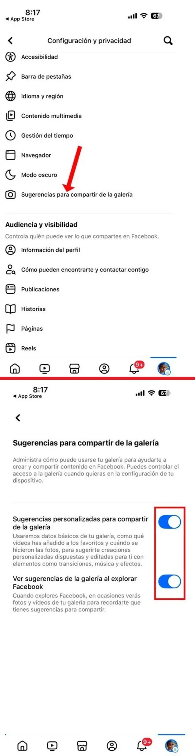  Pasos para desactivar esta opción. Foto: Xataka 