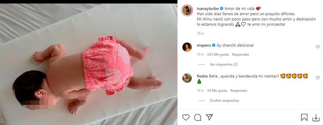 Hija de Ivana Yturbe y Beto da Silva nació con poco peso. Foto: Ivana Yturbe/Instagram.