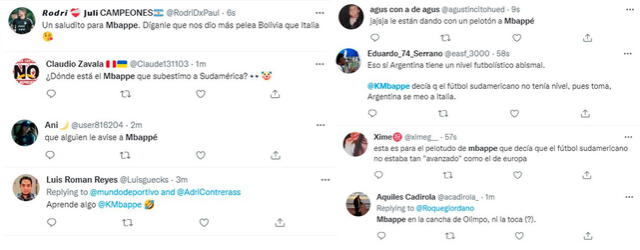 Usuarios sobre Mbappé. Foto: Twitter