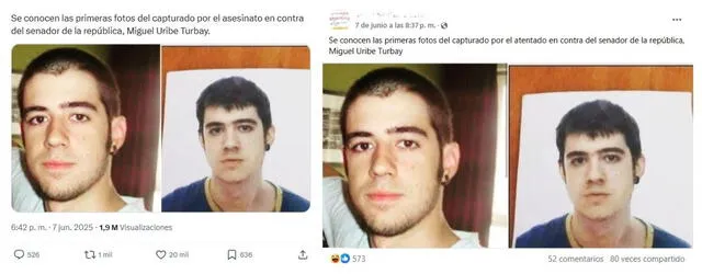 <em>Desinformación sobre el atentado contra Miguel Uribe Turbay. Foto: captura de X / Facebook</em>   