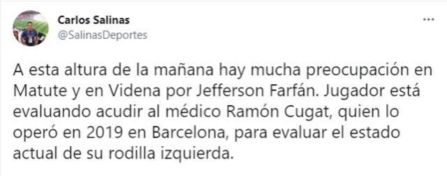Farfán llegó este año a Alianza Lima. Foto: captura de pantalla/Twitter