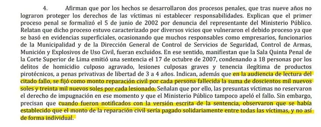 La CIDH declaró admisible la denuncia contra el Estado peruano por la tragedia de Mesa Redonda. La CIDH declaró admisible la denuncia contra el Estado peruano por la tragedia de Mesa Redonda.