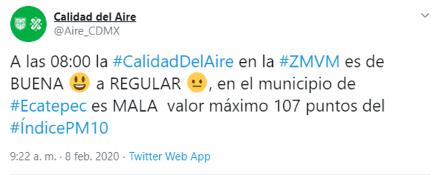 Hoy No Circula: calidad de aire.