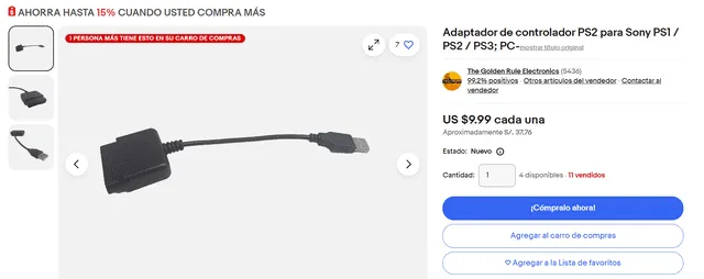  Así lucen los adaptadores que necesitas. Foto: captura de Ebay   