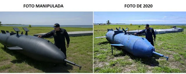 <em>Comparativa entre la imagen viral y su versión real. Foto: captura de X / The Guardian</em>   