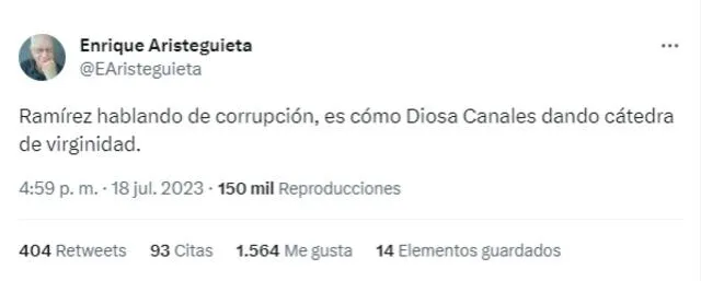  El sarcástico tweet del político que inició la polémica. Foto: captura    