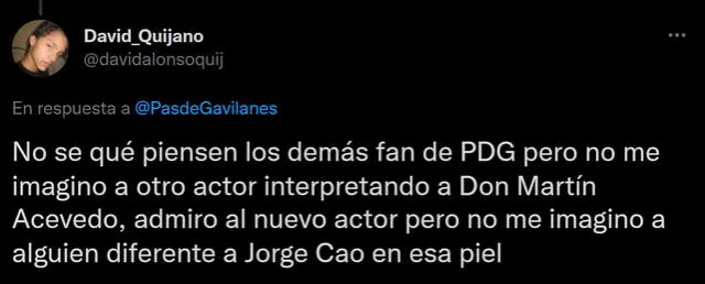 Fans de Pasión de gavilanes comentan reemplazo de Jorge Cao como don Martín. Foto: captura de Twitter