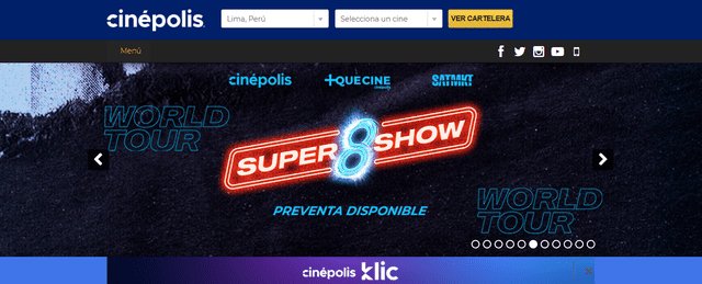 Promocional del SUPER SHOW 8 de SUPER JUNIOR en la plataforma web de Cinépolis. Foto: captura/Cinépolis