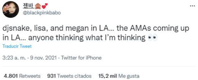 Teorías sobre Lisa de BLACKPINK en Los Ángeles. Foto: Twitter