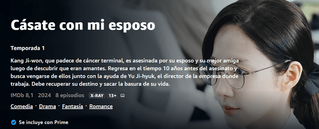 'Cásate con mi esposo' en Prime Video. Foto: captura Prime Video   