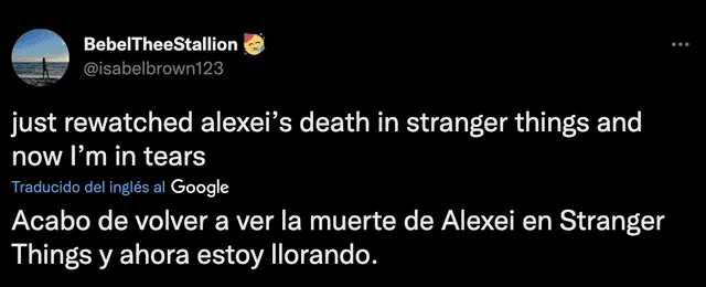 Fans de “Stranger things” recuerdan la muerte de Alexei