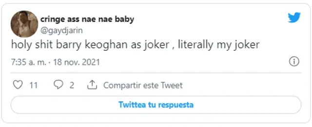 Fanático respalda a Barry Keoghan como el Joker. Foto: captura Twitter