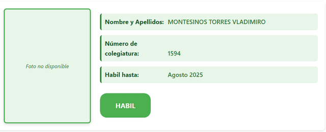  Vladimiro Montesinos es apto para poder ejercer la abogacía, según Colegio de Abogados del Callao. Foto: Captura   