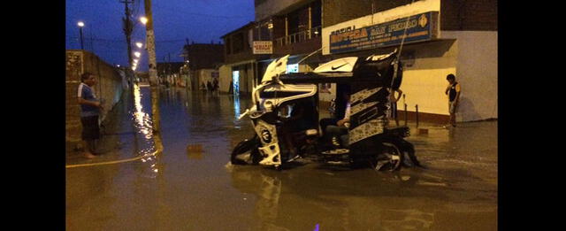 Lluvias dejaron varias calles inundadas en Jayanca, Íllimo, Pacora y Túcume