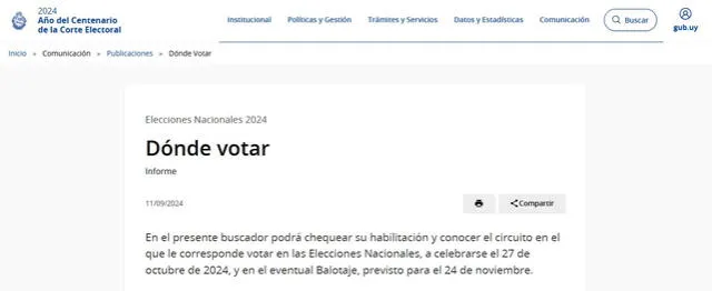 Además, este sistema también ofrece información sobre circuitos accesibles para personas con discapacidades. Foto: gub.uy.   