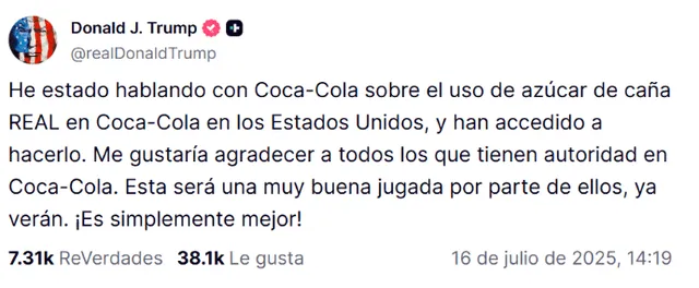 El mandatario anunció su ''victoria'' el 16 de julio.   