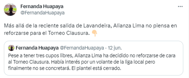 Postura de Alianza Lima para el Clausura. Foto: Twitter.   