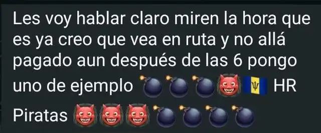  Mensajes de extorsionadores a empresa HRG Express. Foto: Difusión.   