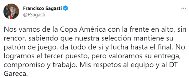 Pronunciamiento de Sagasti. Foto: captura de Twitter Pronunciamiento de Sagasti. Foto: captura de Twitter