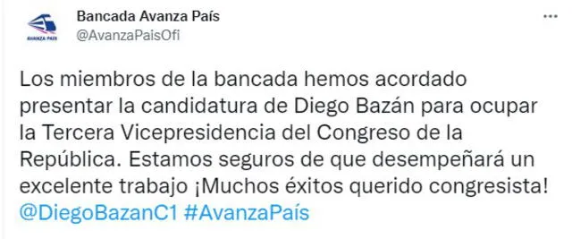 Twitter de Avanza País