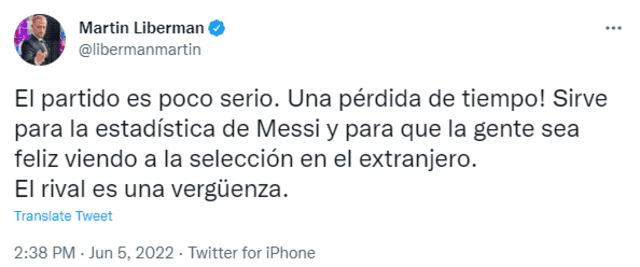 Martín Liberman, Lionel Messi