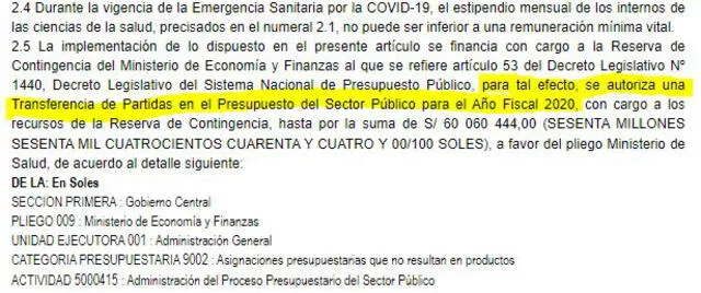 Decreto de Urgencia N 090-2020. Foto: El Peruano