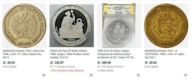 Monedas antiguas peruanas