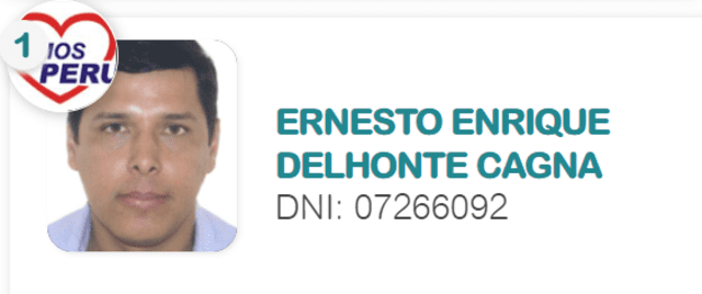 Ernesto Delhonte, candidato por Somos Perú.