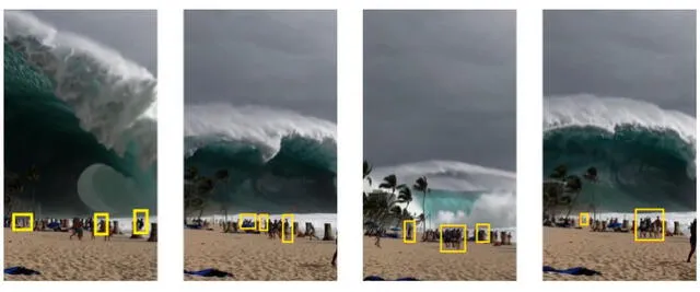 <em>En amarillo, algunas de las anomalías encontradas en el video. Foto: composición Verificador</em>   