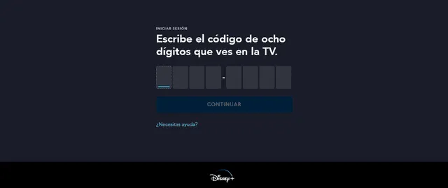 Vincula tu cuenta de Disney Plus con tu Smart TV. Foto: captura