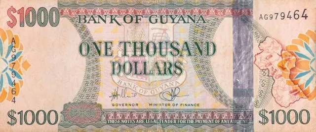 El dólar guyanés es la moneda oficial de El Esequibo. Foto: Remitly.