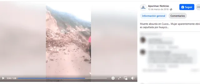  Una comparación de fotogramas que evidencia que se trata del mismo incidente en Cusco. Foto: capturas en Facebook - Facebook / Apurímac Noticias.<br><br>    