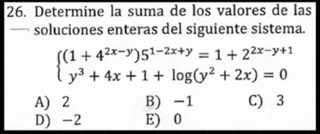  Problema 26 del examen de admisión de la UNI 2024-II. Foto: captura de pantalla/Ricardo Only Maths/YouTube<br>   