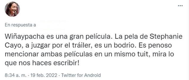 Reacciones en redes sociales tras lanzamiento del tráiler. Foto: captura de Twitter