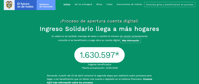 Ingreso Solidario DNP está ayudando a más de 1 600 000 hogares en estado de vulnerabilidad.