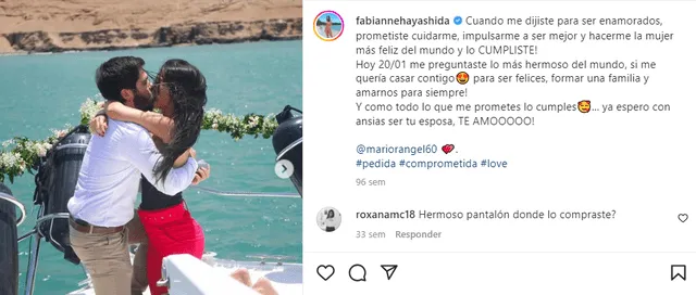 Fabianne Hayashida y Mario Rangel se comprometieron a inicios de 2021