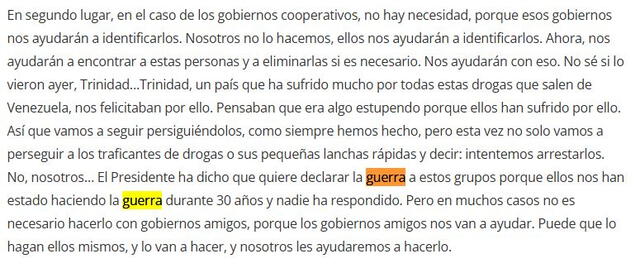  Declaraciones de Marco Rubio. Fuente: Departamento de Estado de EEUU.   
