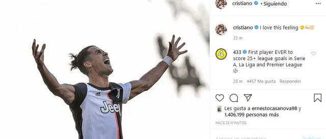 Cristiano Ronaldo: Instagram post victoria en derbi turinés