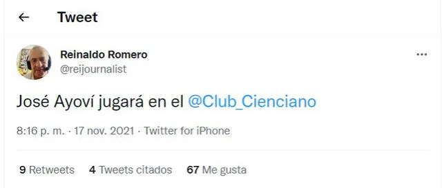 Periodista ecuatoriano confirma que Jaime Ayoví jugará en Cienciano este 2022