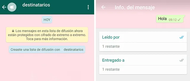 Cómo crear una lista de difusión en WhatsApp.